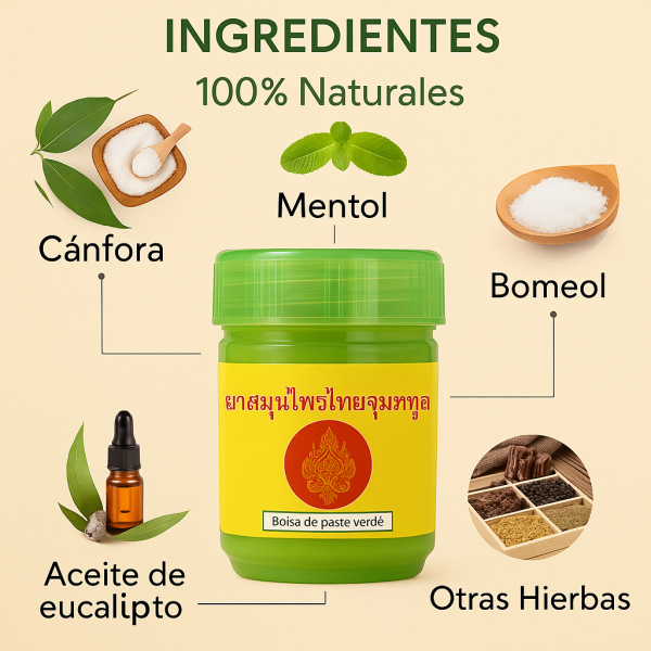 Yadom Inhalador Natural de Hierbas Tailandesas